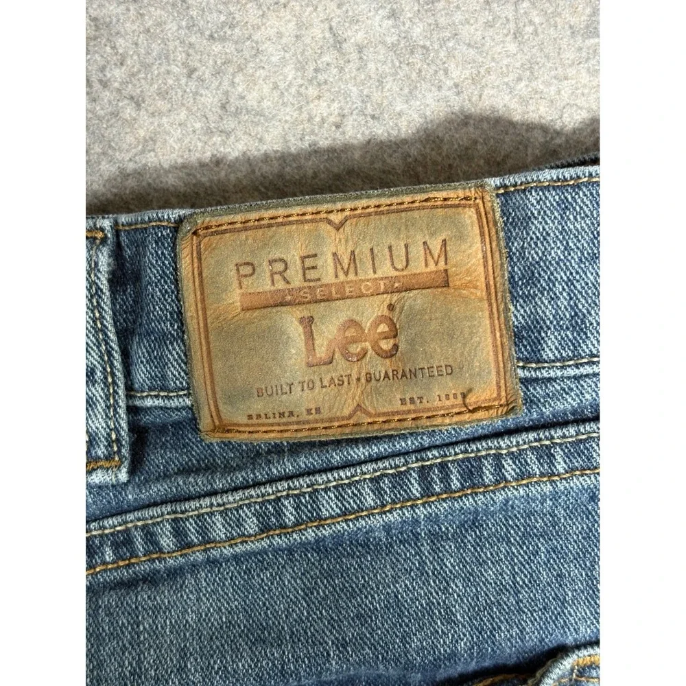Lee Premium Select Regular Fit Straight Leg Men's Blue Denim‎ Jeans 38x30